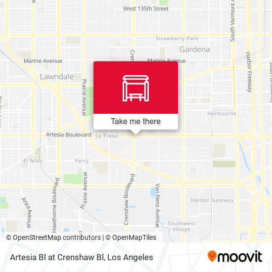 Mapa de Artesia Bl at Crenshaw Bl