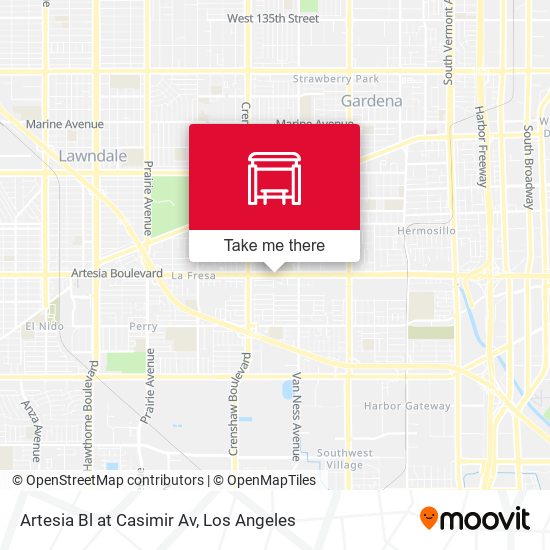 Artesia Bl at Casimir Av map