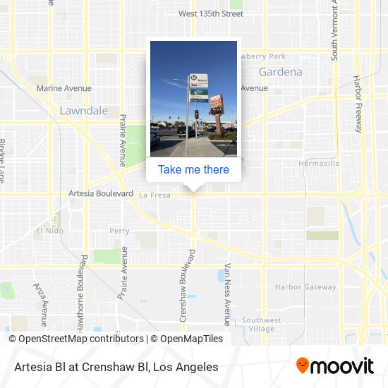 Mapa de Artesia Bl at Crenshaw Bl