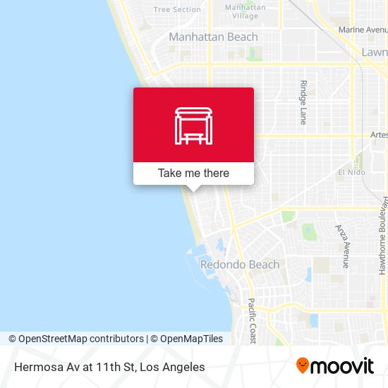 Hermosa Av at 11th St map