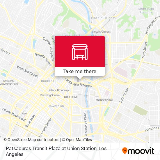 Patsaouras Transit Plaza at Union Station map