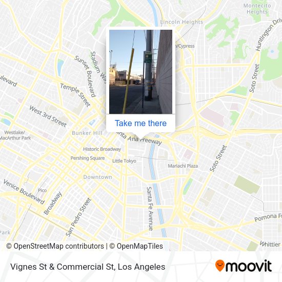 Vignes St & Commercial St map
