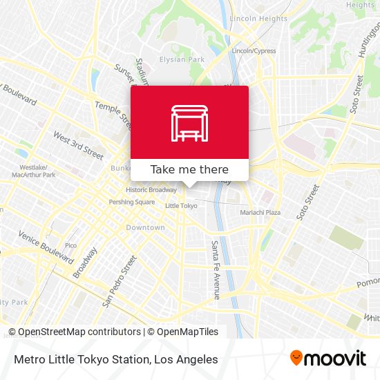 Metro Little Tokyo Station map
