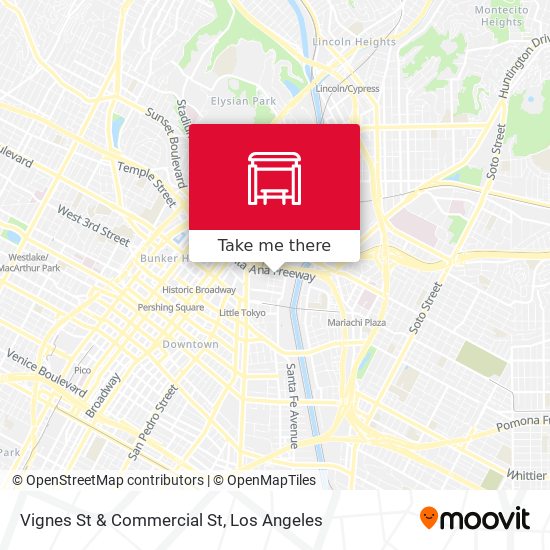 Vignes St & Commercial St map
