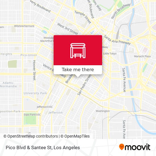Pico Blvd & Santee St map