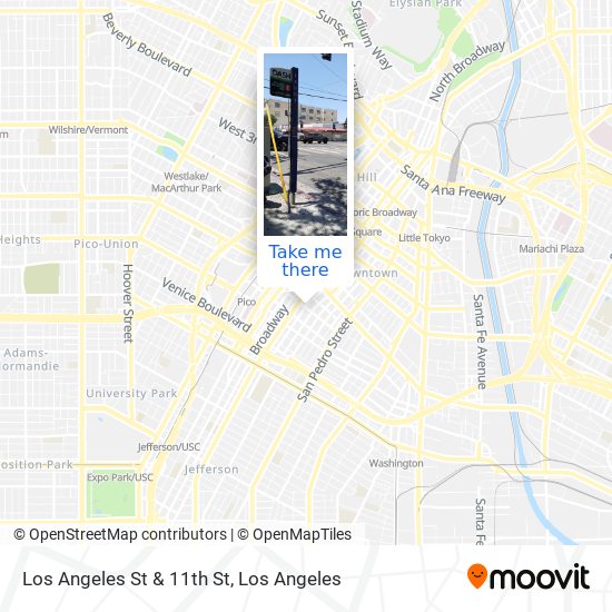 Mapa de Los Angeles St & 11th St