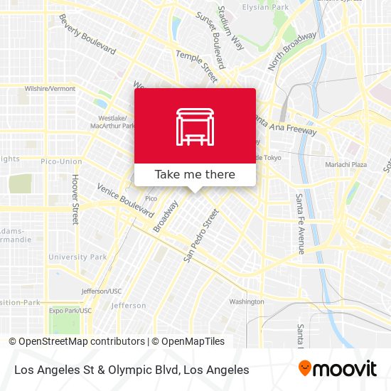 Mapa de Los Angeles St & Olympic Blvd