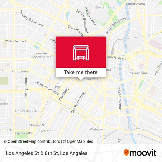 Mapa de Los Angeles St & 8th St