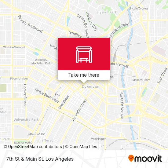 7th St & Main St map
