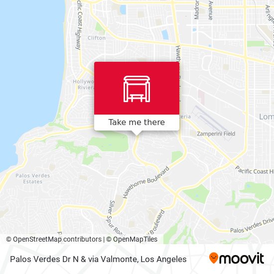 Palos Verdes Dr N & via Valmonte map