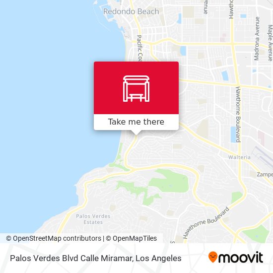 Mapa de Palos Verdes Blvd Calle Miramar