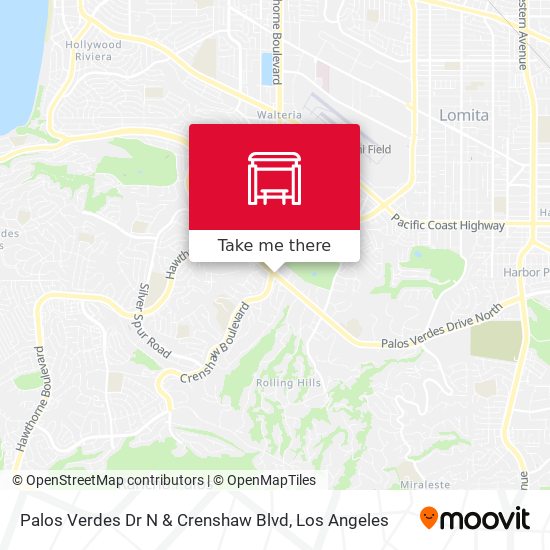 Palos Verdes Dr N & Crenshaw Blvd map