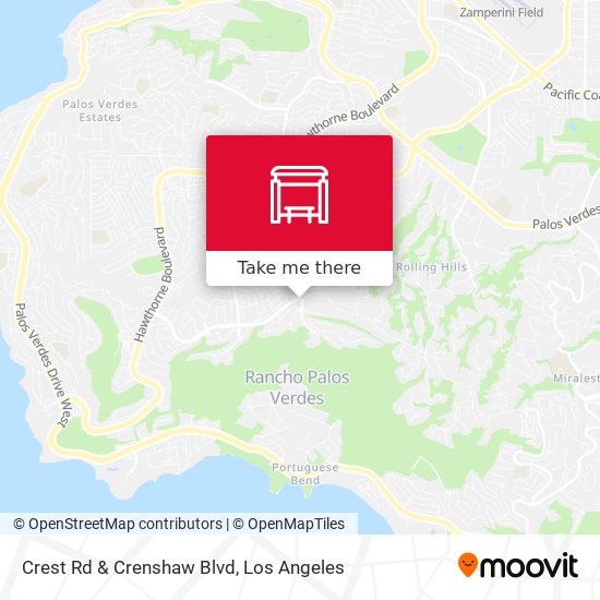 Mapa de Crest Rd & Crenshaw Blvd