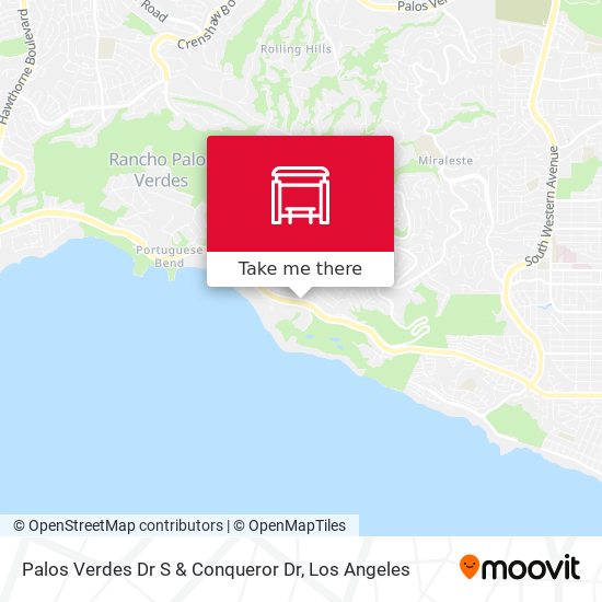 Palos Verdes Dr S & Conqueror Dr map