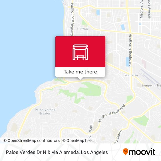 Palos Verdes Dr N & via Alameda map