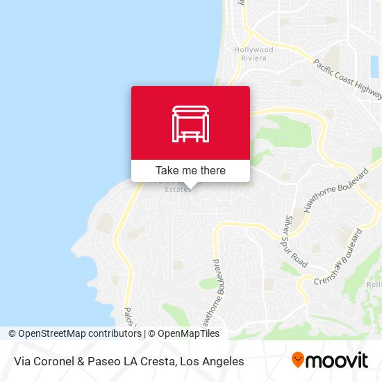 Via Coronel & Paseo LA Cresta map