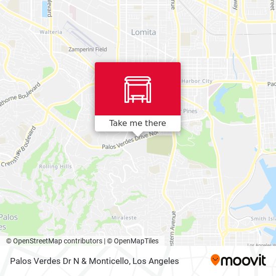 Palos Verdes Dr N & Monticello map