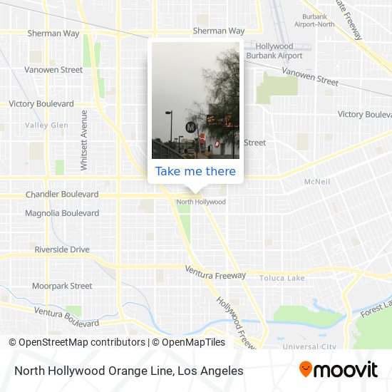 Mapa de North Hollywood Orange Line