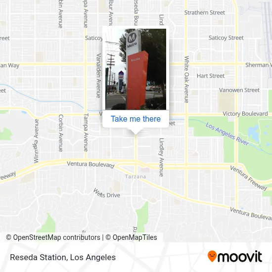 Reseda Station map
