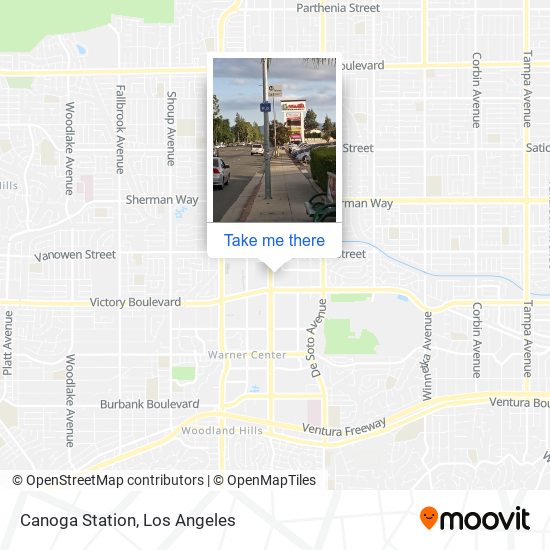 Canoga Station map