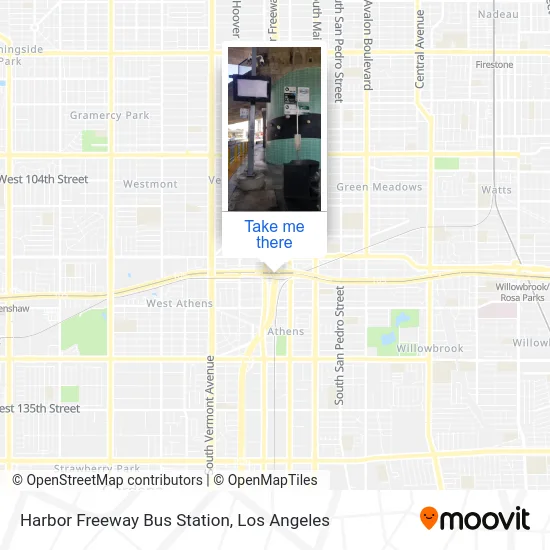 Harbor Freeway Bus Station map