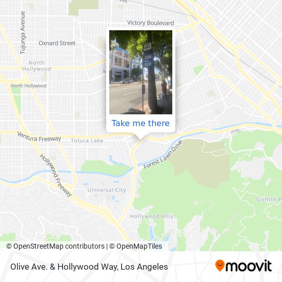Olive Ave. & Hollywood Way map
