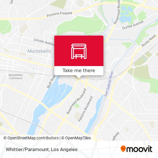 Whittier/Paramount map