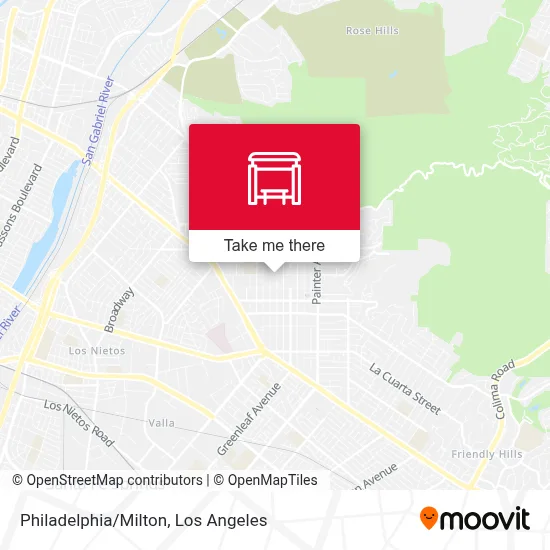 Philadelphia/Milton map