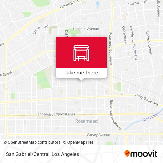 San Gabriel/Central map