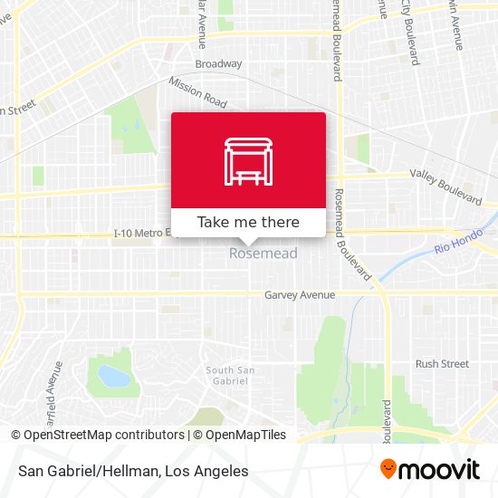 San Gabriel/Hellman map