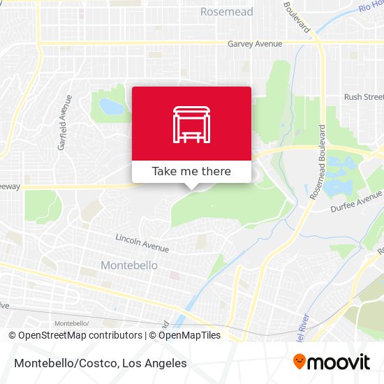 Montebello/Costco map