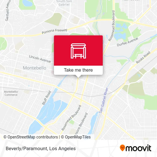Beverly/Paramount map