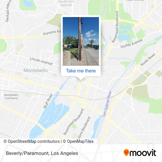 Beverly/Paramount map