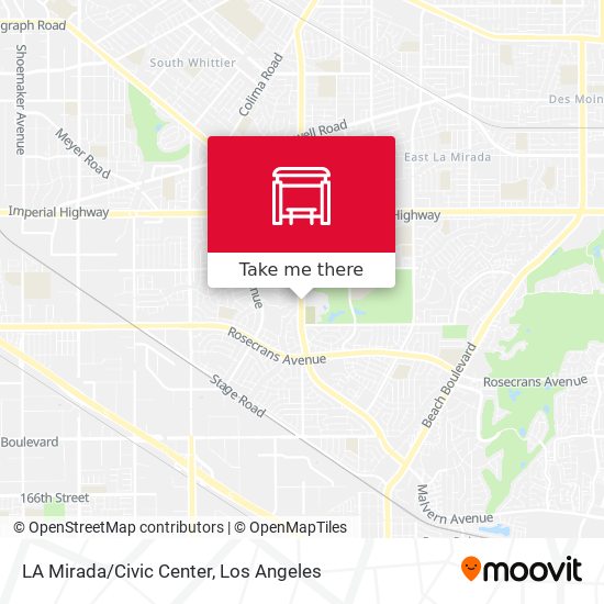 LA Mirada/Civic Center map