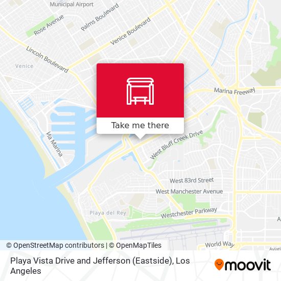 Playa Vista Drive and Jefferson (Eastside) map