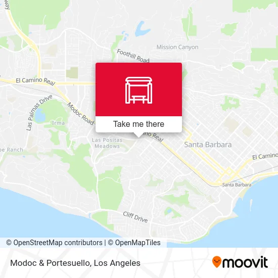 Modoc & Portesuello map