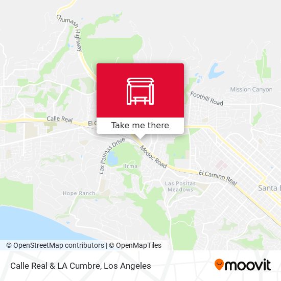 Calle Real & LA Cumbre map