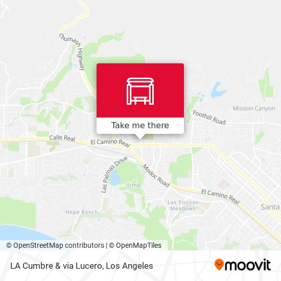 LA Cumbre & via Lucero map