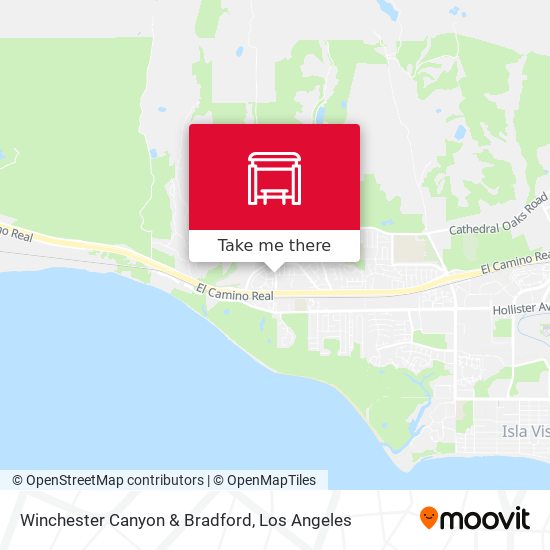Winchester Canyon & Bradford map