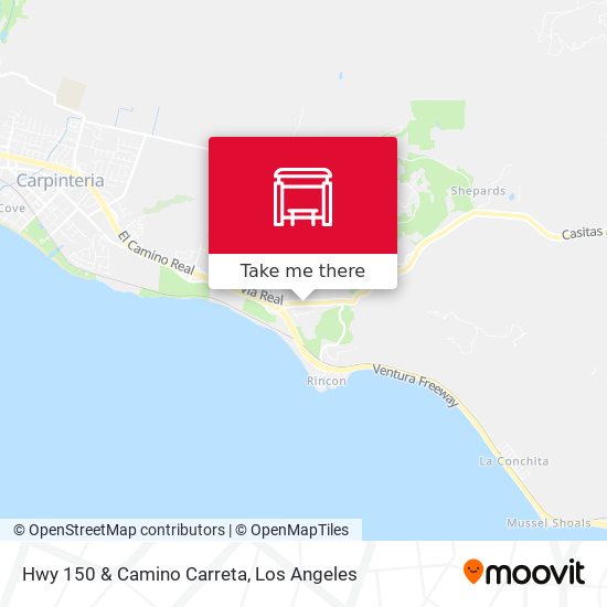 Hwy 150 & Camino Carreta map