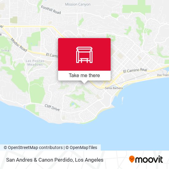 San Andres & Canon Perdido map