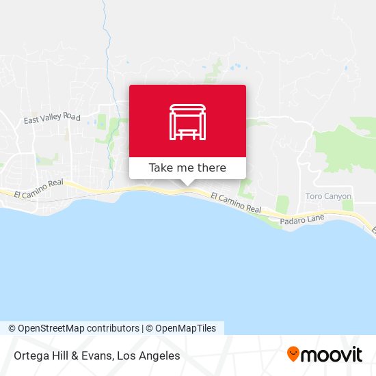 Ortega Hill & Evans map