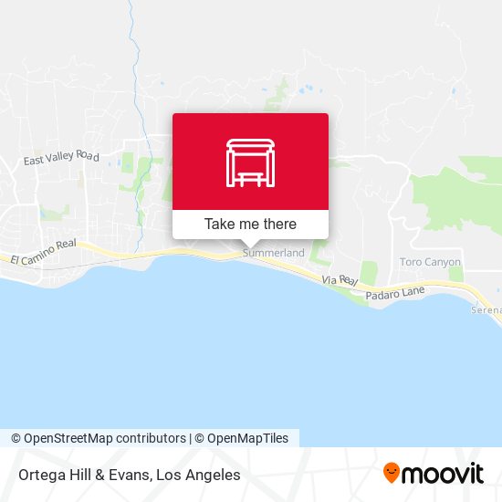 Ortega Hill & Evans map