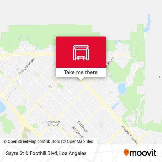 Sayre St & Foothill Blvd map