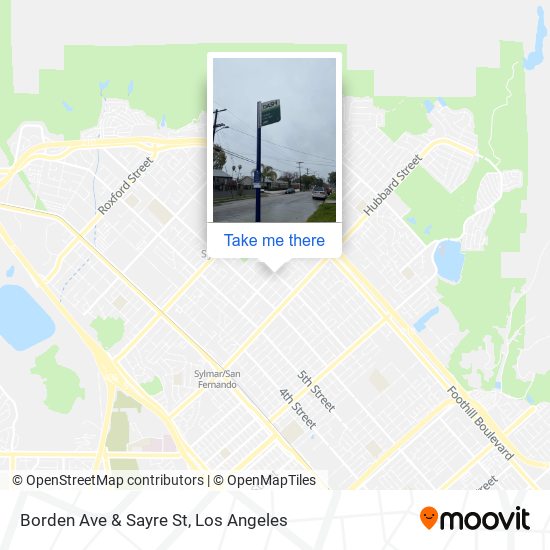 Borden Ave & Sayre St map