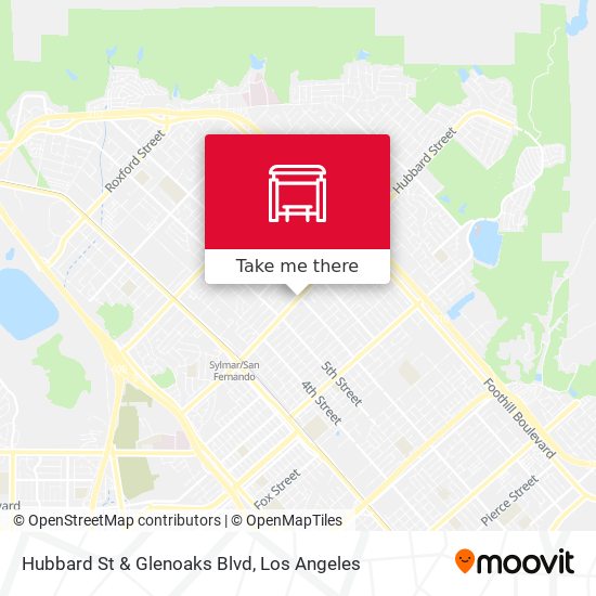 Hubbard St & Glenoaks Blvd map