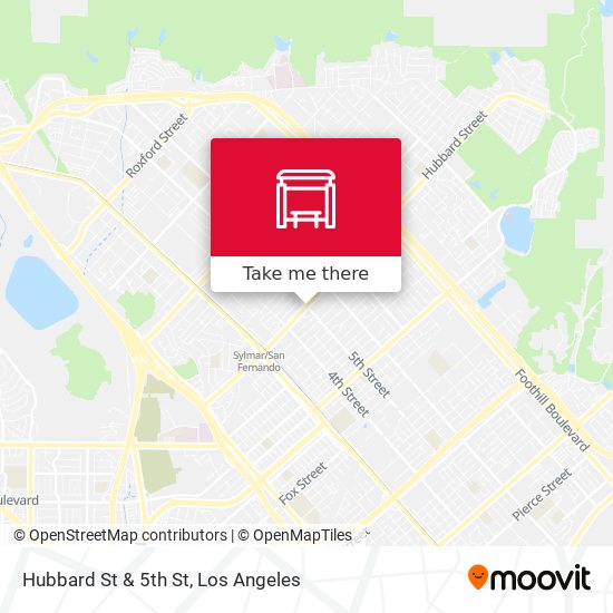 Hubbard St & 5th St map