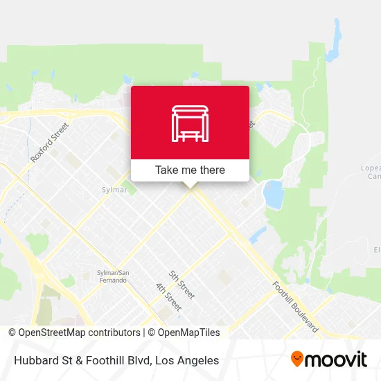 Hubbard St & Foothill Blvd map