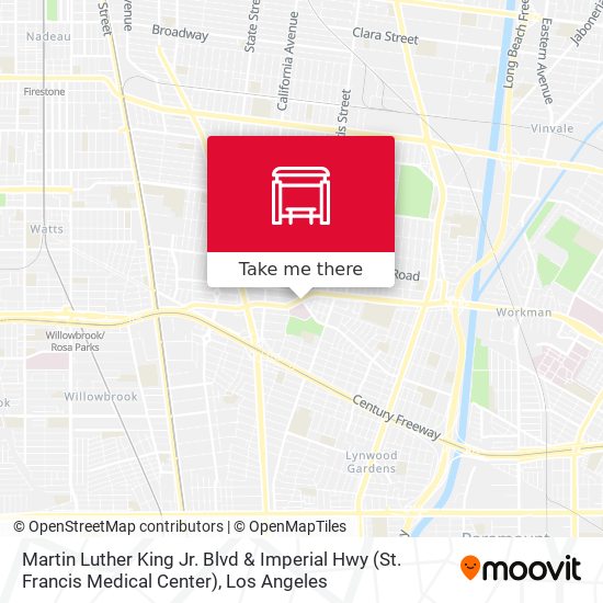 Martin Luther King Jr. Blvd & Imperial Hwy (St. Francis Medical Center) map