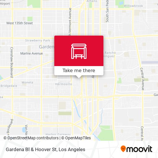 Gardena Bl & Hoover St map